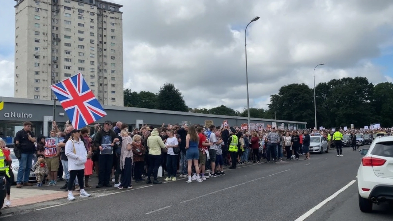Police Probe Extremist Banner, Nazi Salute at Falkirk Anti-Asylum Protest
